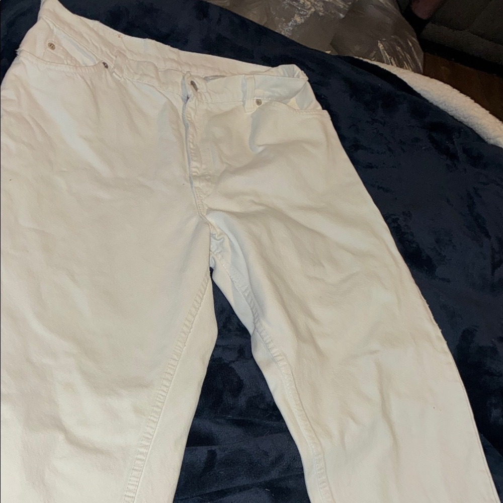 Levi's Cream Relaxed Tapered Leg Pants